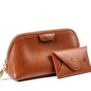 Lauren Ralph Lauren Leather Bag Clutch Brown